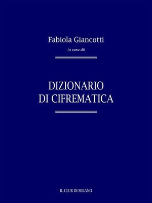 cover image of Dizionario di cifrematica